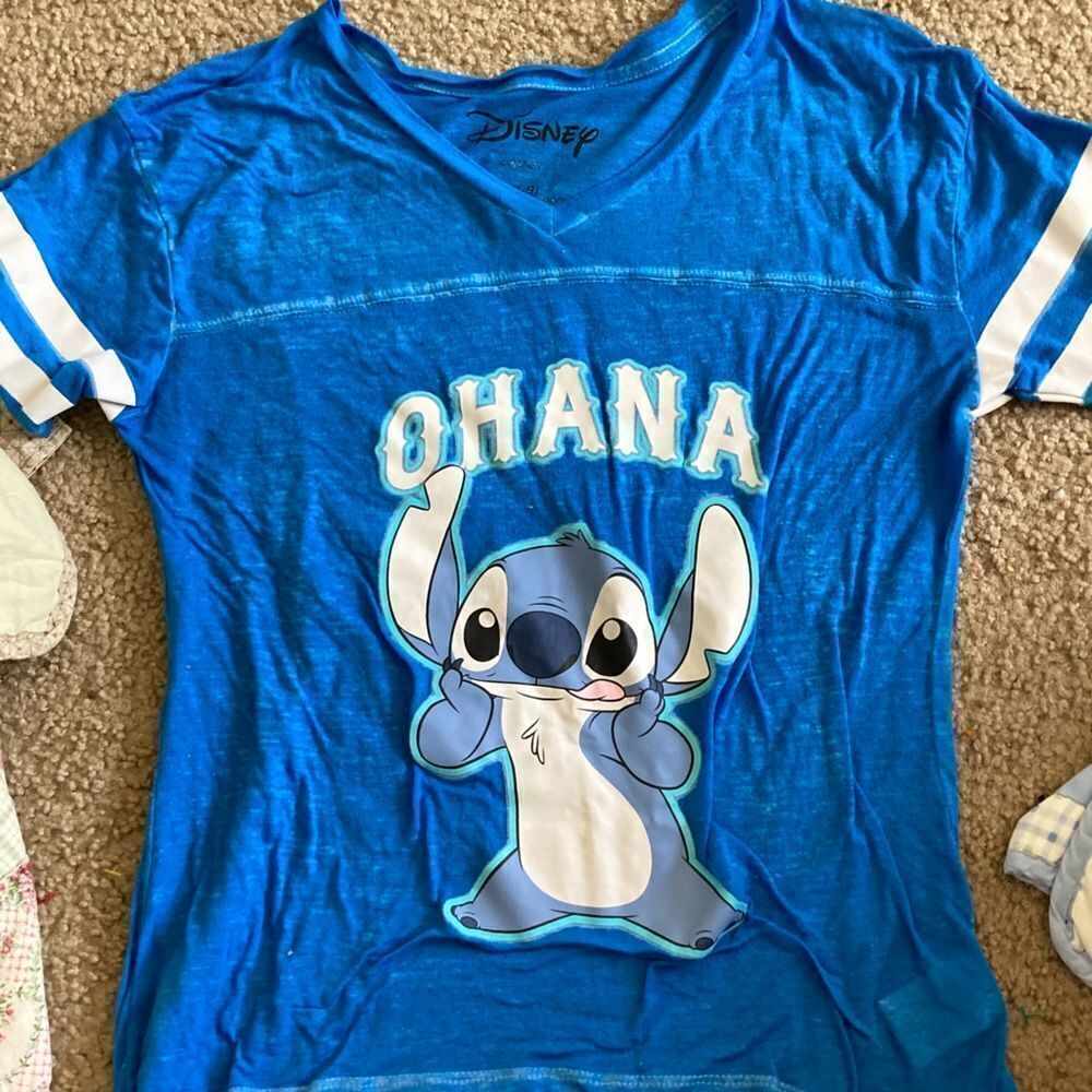 Juniors Disney Lilo and Stitch Ohana Tshirt